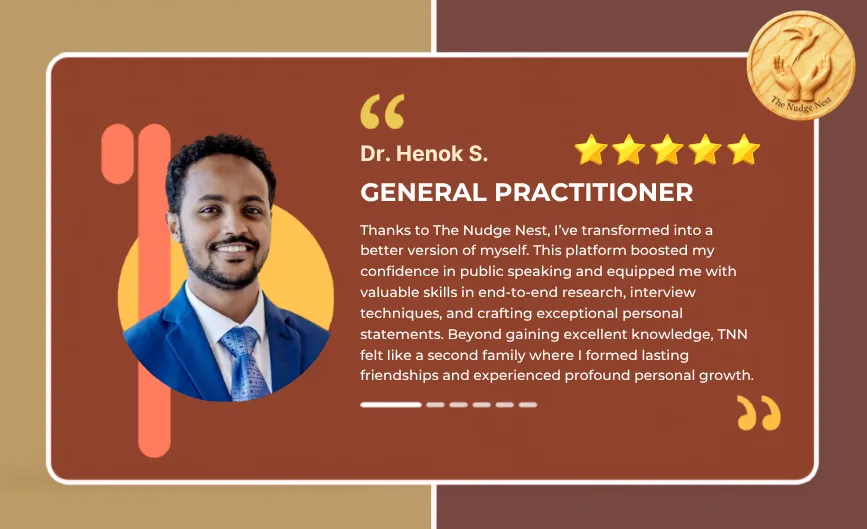 Testimonial from Dr. Henok S.